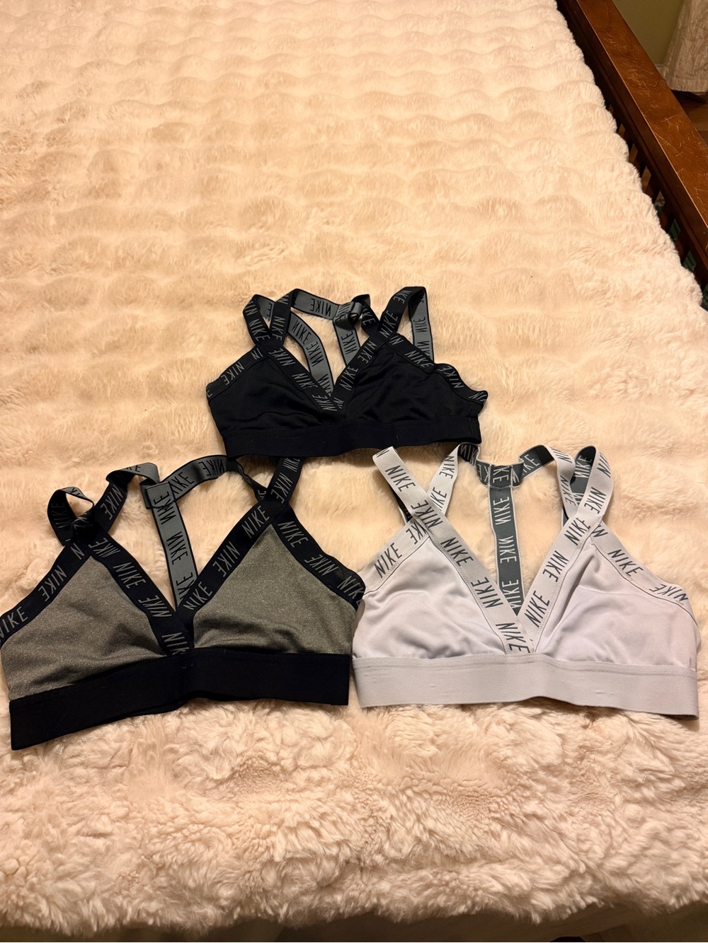 Nike Women’s Strappy Sports Bras - Black, Gray, White